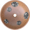 vidaXL - Opzetwasbak - rond - Φ41x14 - cm - keramiek - bruin - en - blauw