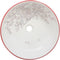 vidaXL - Opzetwasbak - rond - Φ41x14 - cm - keramiek - wit - en - rood
