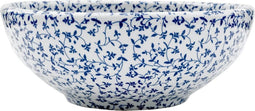 vidaXL - Opzetwasbak - rond - Φ41x14 - cm - keramiek - wit - en - blauw