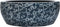 vidaXL - Opzetwasbak - rond - Φ41x14 - cm - keramiek - zwart - en - blauw