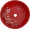 vidaXL - Opzetwasbak - rond - Φ41x14 - cm - keramiek - zwart - en - rood