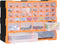 vidaXL - Organiser - met - 16 - medium - lades - 52x16x37 - cm