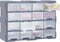vidaXL - Organiser - met - 16 - medium - lades - 52x16x37 - cm