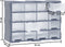 vidaXL - Organiser - met - 16 - medium - lades - 52x16x37 - cm
