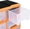 vidaXL - Organiser - met - 16 - medium - lades - 52x16x37 - cm