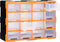 vidaXL - Organiser - met - 16 - medium - lades - 52x16x37 - cm