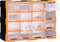 vidaXL - Organiser - met - 16 - medium - lades - 52x16x37 - cm