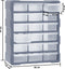 vidaXL - Organiser - met - 18 - medium - lades - 38x16x47 - cm
