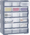 vidaXL - Organiser - met - 18 - medium - lades - 38x16x47 - cm