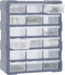 vidaXL - Organiser - met - 18 - medium - lades - 38x16x47 - cm