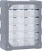 vidaXL - Organiser - met - 18 - medium - lades - 38x16x47 - cm