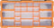 vidaXL - Organiser - met - 22 - lades - 49x16x25,5 - cm