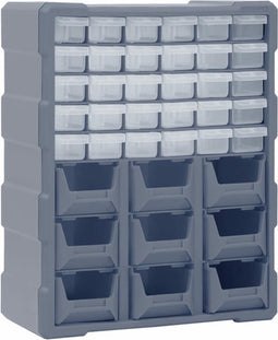vidaXL - Organiser - met - 39 - lades - 38x16x47 - cm