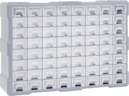 vidaXL - Organiser - met - 64 - lades - 52x16x37,5 - cm