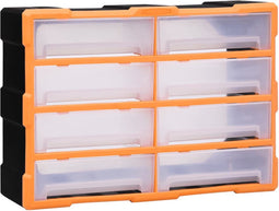 vidaXL - Organiser - met - 8 - grote - lades - 52x16x37 - cm