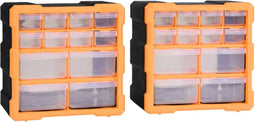vidaXL-Organisers-met-12-lades-2-st-26,5x16x26-cm