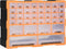 vidaXL - Organisers - met - 12 - lades - 2 - st - 26,5x16x26 - cm