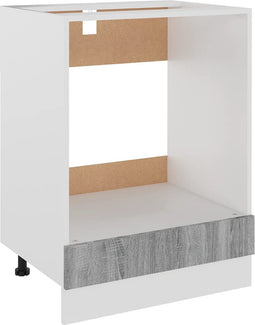 vidaXL - Ovenkast - 60x46x81,5 - cm - bewerkt - hout - grijs - sonoma - eikenkleurig