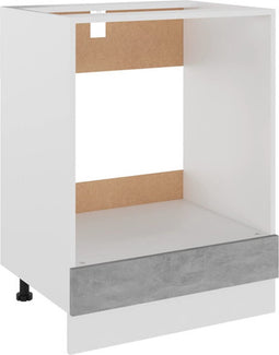 vidaXL - Ovenkast - 60x46x81,5 - cm - spaanplaat - betongrijs