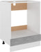 vidaXL - Ovenkast - 60x46x81,5 - cm - spaanplaat - betongrijs