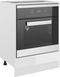 vidaXL - Ovenkast - 60x46x81,5 - cm - spaanplaat - hoogglans - wit