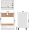 vidaXL - Ovenkast - 60x46x81,5 - cm - spaanplaat - hoogglans - wit