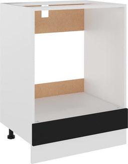 vidaXL - Ovenkast - 60x46x81,5 - cm - spaanplaat - zwart