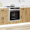 vidaXL - Ovenkast - Lucca - bewerkt - hout - artisanaal - eikenkleur