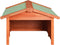 vidaXL - Overkapping - voor - grasmaaier - 72x87x50 - cm - vurenhout - mokka - en - wit