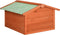 vidaXL - Overkapping - voor - grasmaaier - 72x87x50 - cm - vurenhout - mokka - en - wit