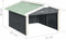 vidaXL - Overkapping - voor - grasmaaier - 72x87x50 - cm - vurenhout - grijs - en - wit