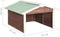vidaXL - Overkapping - voor - grasmaaier - 72x87x50 - cm - vurenhout - mokka - en - wit