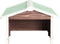 vidaXL - Overkapping - voor - grasmaaier - 72x87x50 - cm - vurenhout - mokka - en - wit