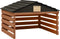 vidaXL - Overkapping - voor - grasmaaier - 78x74x54 - cm - vurenhout - zwart - bruin