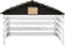 vidaXL - Overkapping - voor - grasmaaier - 78x74x54 - cm - vurenhout - zwart - en - wit