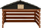 vidaXL - Overkapping - voor - grasmaaier - 78x74x54 - cm - vurenhout - zwart - bruin
