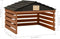 vidaXL - Overkapping - voor - grasmaaier - 78x74x54 - cm - vurenhout - zwart - bruin