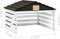 vidaXL - Overkapping - voor - grasmaaier - 78x74x54 - cm - vurenhout - zwart - en - wit