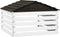 vidaXL - Overkapping - voor - grasmaaier - 78x74x54 - cm - vurenhout - zwart - en - wit
