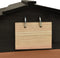 vidaXL - Overkapping - voor - grasmaaier - 78x74x54 - cm - vurenhout - zwart - bruin