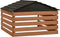 vidaXL - Overkapping - voor - grasmaaier - 78x74x54 - cm - vurenhout - zwart - bruin