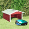 vidaXL - Overkapping - voor - robotgrasmaaier - 72x87x50 - cm - massief - vurenhout