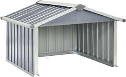 vidaXL - Overkapping - voor - robotmaaier - 92x97x63 - cm - staal - grijs