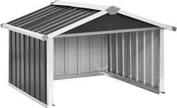 vidaXL - Overkapping - voor - robotmaaier - 92x97x63 - cm - staal - antracietkleurig