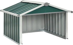 vidaXL - Overkapping - voor - robotmaaier - 92x97x63 - cm - staal - bruin