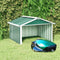vidaXL - Overkapping - voor - robotmaaier - 92x97x63 - cm - staal - groen