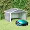 vidaXL - Overkapping - voor - robotmaaier - 92x97x63 - cm - staal - grijs