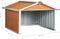 vidaXL - Overkapping - voor - robotmaaier - 92x97x63 - cm - staal - bruin