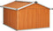vidaXL - Overkapping - voor - robotmaaier - 92x97x63 - cm - staal - bruin