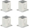 vidaXL - Paalankers - 4 - st - 101 - mm - gegalvaniseerd - metaal